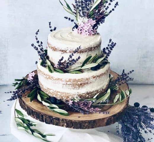 Earl Grey Vanilla Cake with Blueberry Lavender Jam