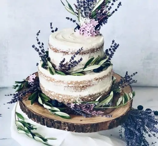 Earl Grey Vanilla Cake with Blueberry Lavender Jam